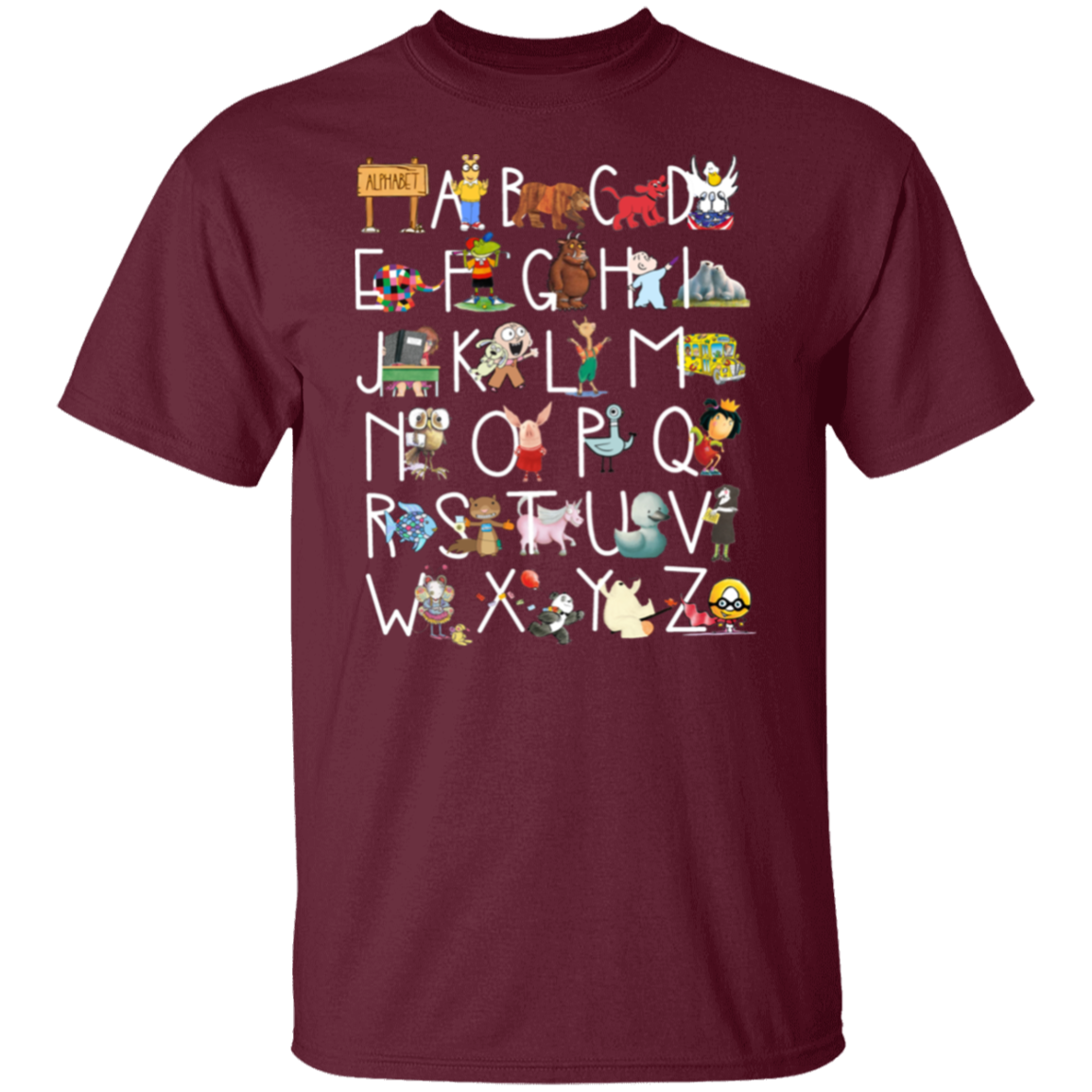 26 Alphabet Animals Teacher T-Shirt - lapicta