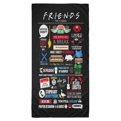 Friends TV Show Fleece Blanket, Premium Sherpa Blanket, Friends TV Series Blanket, Friends Quilt, TV Series Blanket	S6BETL Towel - 35x70