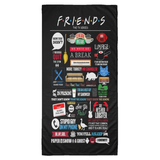 Friends TV Show Fleece Blanket, Premium Sherpa Blanket, Friends TV Series Blanket, Friends Quilt, TV Series Blanket	S6BETL Towel - 35x70