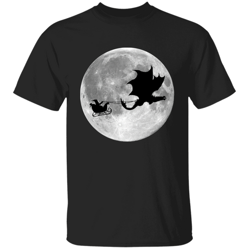 Santa Claus Dragon Rider Sleigh Ride Merry Christmas Unisex T-Shirt - YOUTH