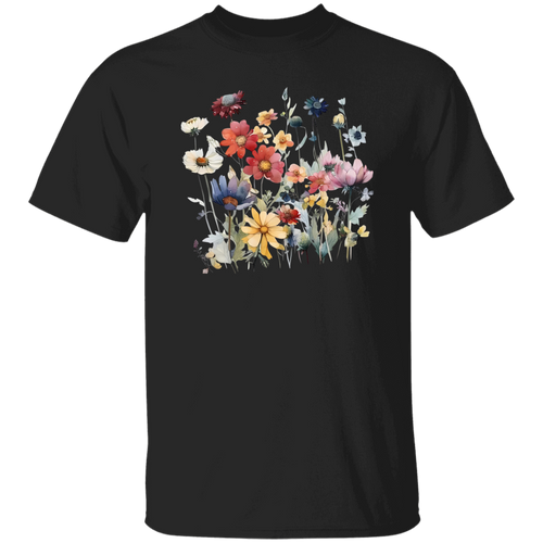 Boho Watercolor Wildflowers T-Shirt - WS04072411