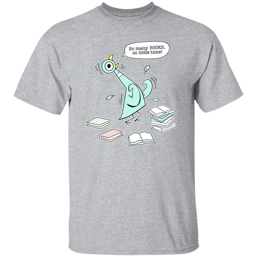I Am Book-Loving Pigeon Teacher Unisex T-Shirt, Pigeon Shirt, Funny School Shirt, Kindergarten Teacher Shirt, Back To School Gift	G500 5.3 oz. T-Shirt