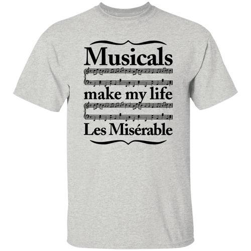 Musicals Make My Life Les Miserable Teacher Vintage Unisex T-Shirt - letter
