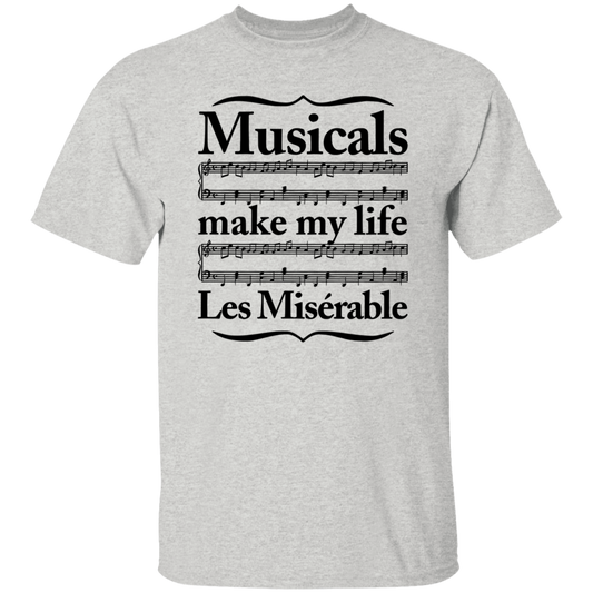 Musicals Make My Life Les Miserable Teacher Vintage Unisex T-Shirt - letter