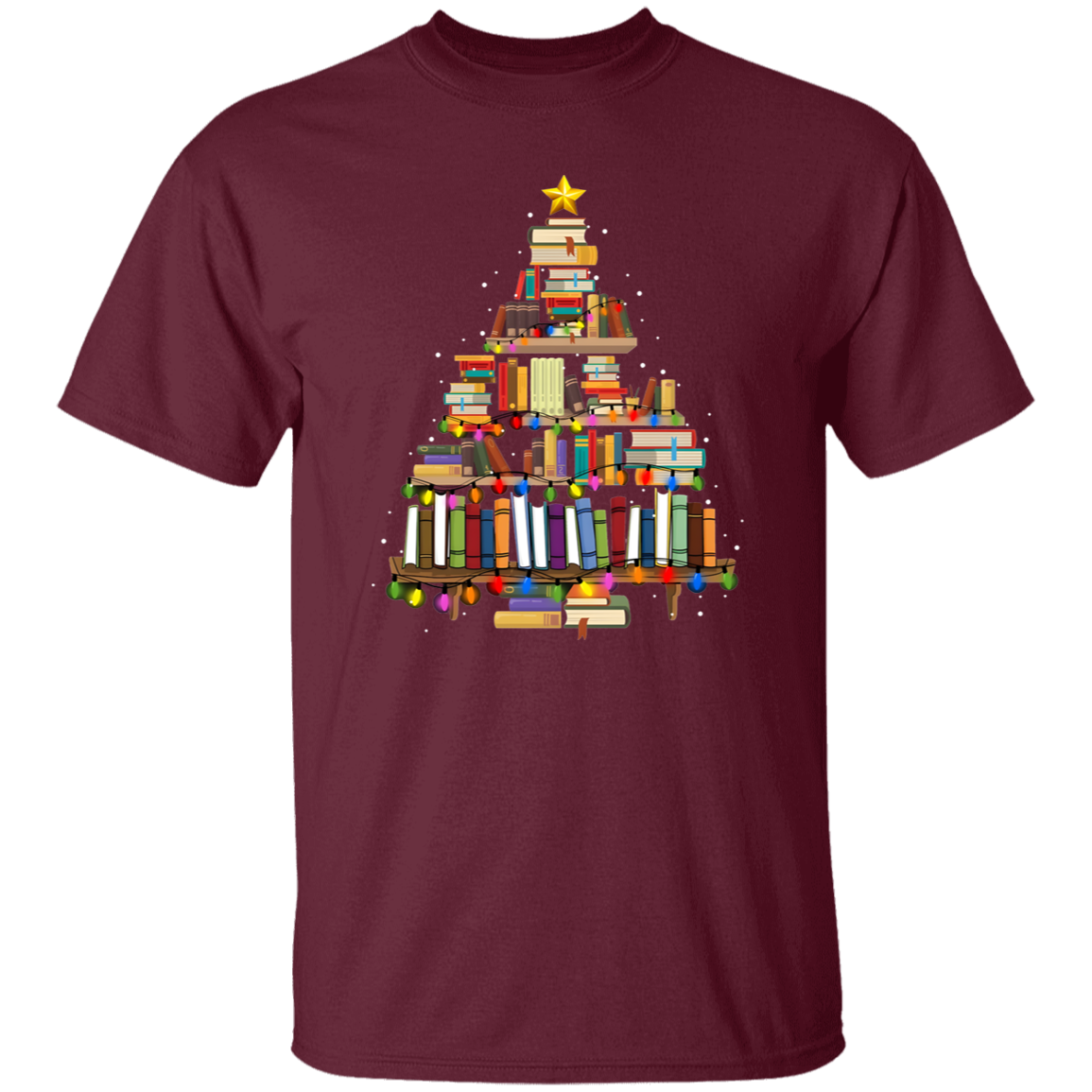 Book Christmas Tree Teacher  T-Shirt - lapicta