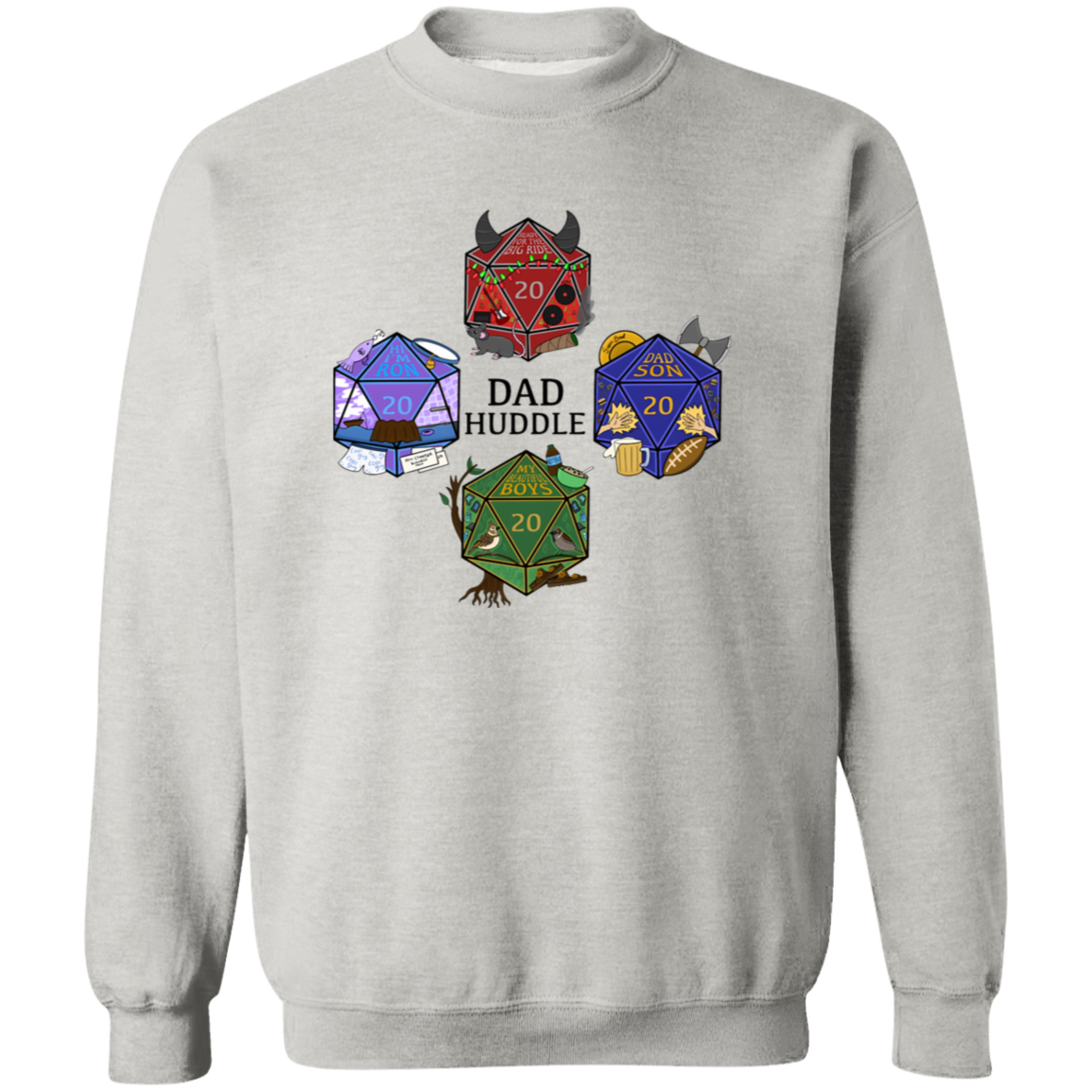 Dungeons and Daddies Odyssey Dice Set Essential Crewneck Pullover Sweatshirt