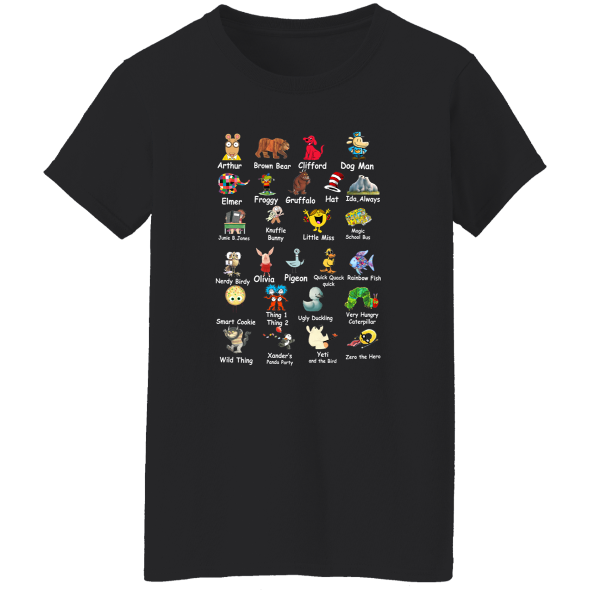 Children's Book Alphabet Vintage G500L Ladies' 5.3 oz. T-Shirt - letter - WOMEN