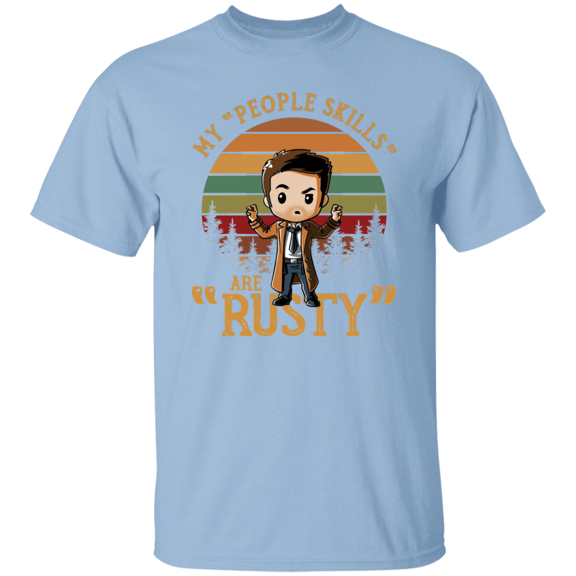 Chibi Castiel Supernatural My People Skills Are Rusty T-Shirt