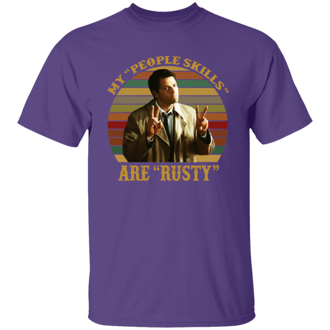 Castiel Supernatural My People Skills Are Rusty Retro Vintage unisex  T-Shirt - lucy - 90144875