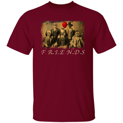 Friends Horror Five Characters Squad – Funny Halloween Movie T-Shirt - leleart