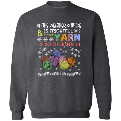 Oh The Weather Outside Is So Delightful for Christmas Vintage Pullover Sweatshirt