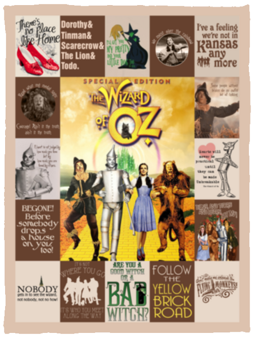The Wizard Of Oz Movie Fleece Blanket, Premium Sherpa Blanket, Dorothy Gale Blanket, The Wizard Of Oz Quilt, Blanket For Kids	VPS Cozy Plush Fleece Blanket - 30x40