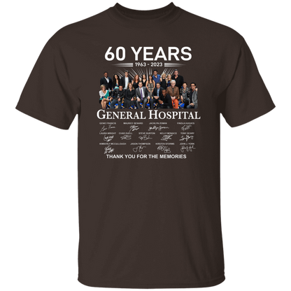 General Hospital 60 Years 1963 2023 Signatures Thank You For The Memories Vintage T-Shirt