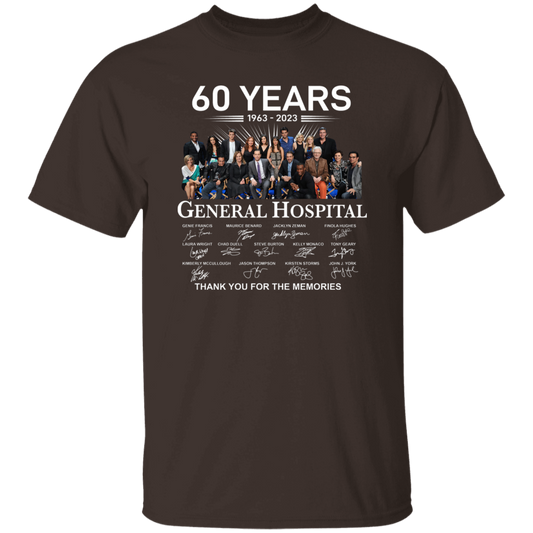 General Hospital 60 Years 1963 2023 Signatures Thank You For The Memories Vintage T-Shirt