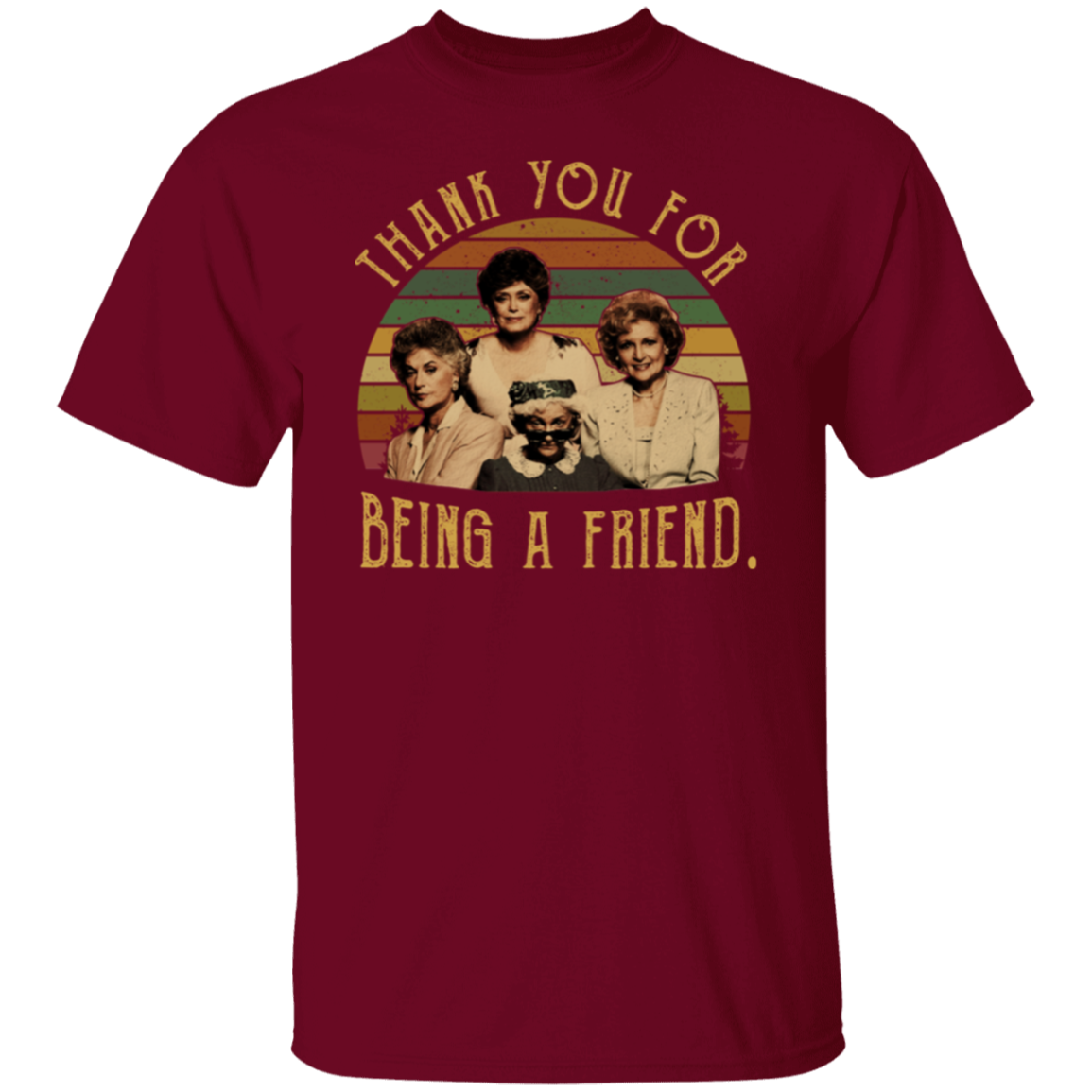 The Golden Girls Thank You For Being A Friend 80s Vintage Sunset T-Shirt - leleart