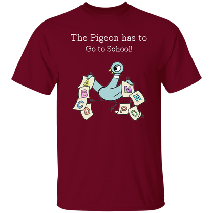 The Pigeon Has To Go To School Teacher T-Shirt,Book Character ABC Tee for Teachers & Kids