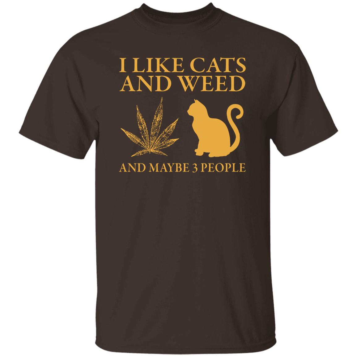 I Like Cats And Weed And Maybe 3 People Vintage  T-Shirt