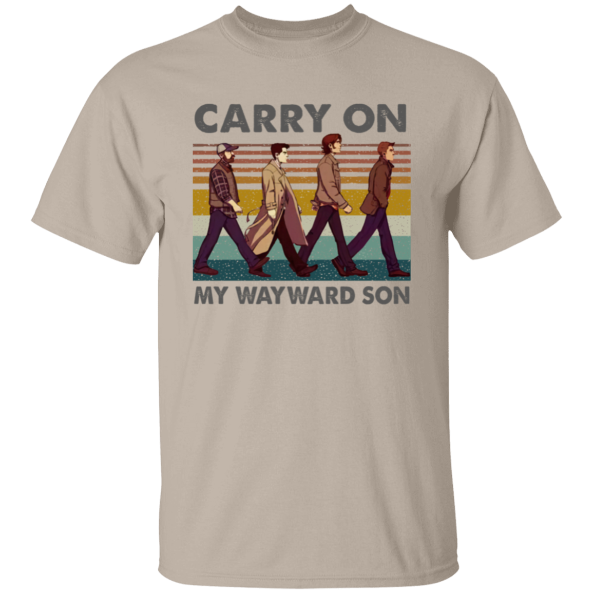 Supernatural Carry On My Wayward Son Abbey Road Vintage Unisex  T-Shirt - lucy - 98033316