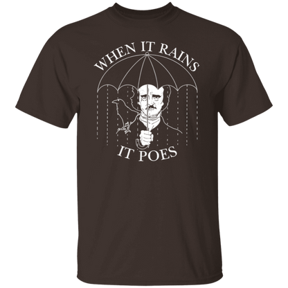 When It Rains It Poes Teacher T-Shirt - CDCraft