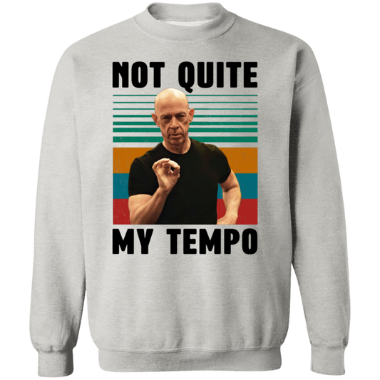 Retro Not Quite My Tempo Graphic G180 Gildan Crewneck Pullover Sweatshirt - pelyn