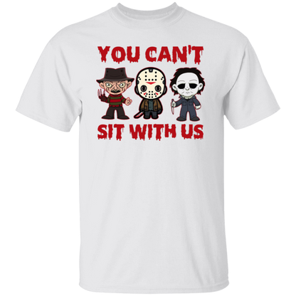 You Can’t Sit With Us Horror Movies Halloween Funny T-Shirt - leleart
