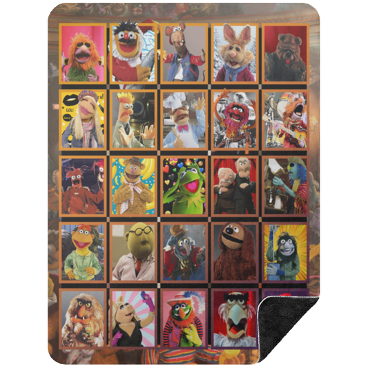 The Muppets Movie Fleece Blanket, Premium Sherpa Blanket, Comedy Film Blanket, The Muppets Blanket, Juggle Blanket, Muppet BlanketBSHL Premium Black Sherpa Blanket 60x80