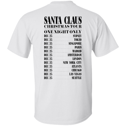 Santa Claus Christmas Tour Teacher Two Sided T-Shirt