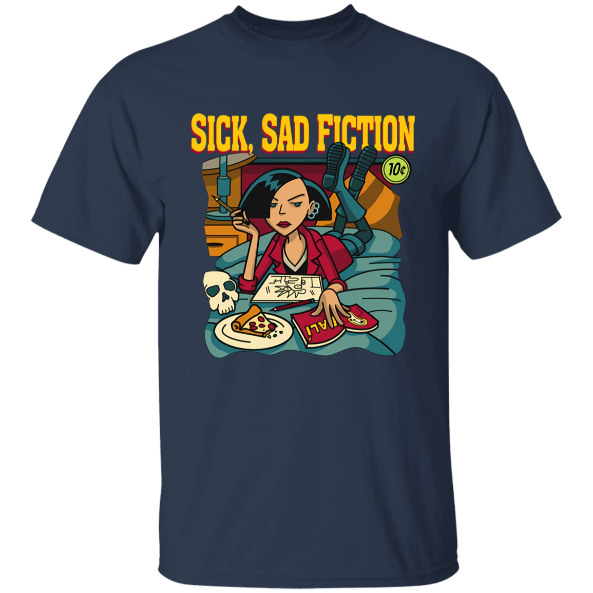 G500B Youth 5.3 oz 100% Cotton T-Shirt Sick Sad Fiction - Jane Lane Classic T-Shirt