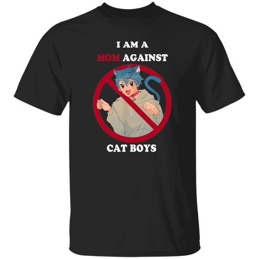 I Am A Mom Against Cat Boys Anime Japanese Vintage T-Shirt, Funny Cat Shirt, Cat Boys Shirt, Mothers Day Gift, Gift Tee For You And FamilyG500 5.3 oz. T-Shirt
