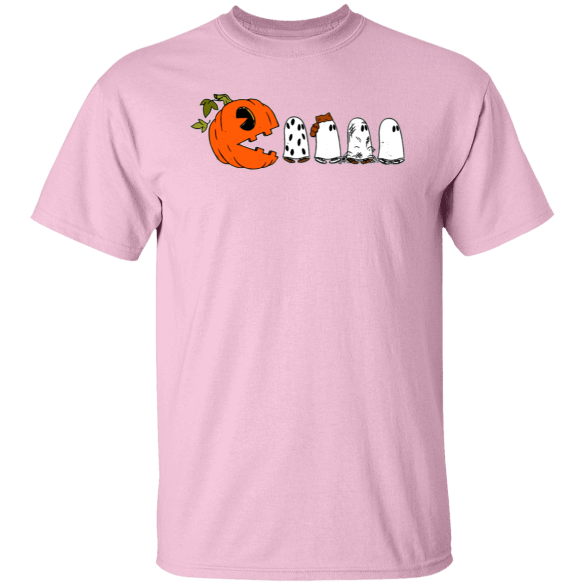 Pumpkin Ghost Pacman T-Shirt - lapicta