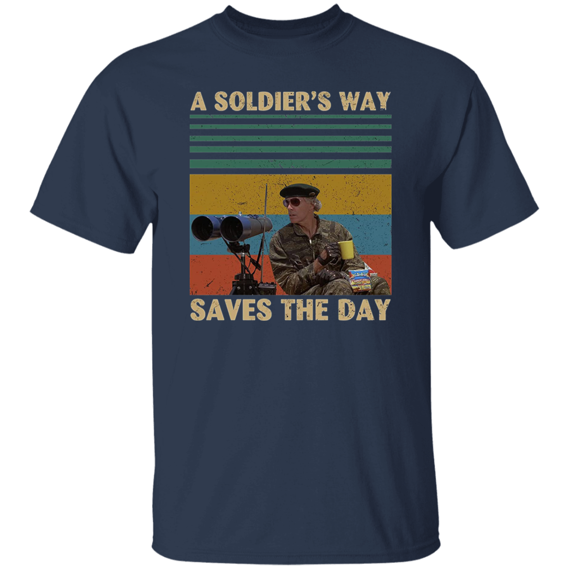 A Soldier's Way Saves The Day Vintage T-Shirt, The Burbs Shirt, Mark Rumsfield Shirt, Comedy Movie Shirt, 80s Movie Shirt	G500 5.3 oz. T-Shirt