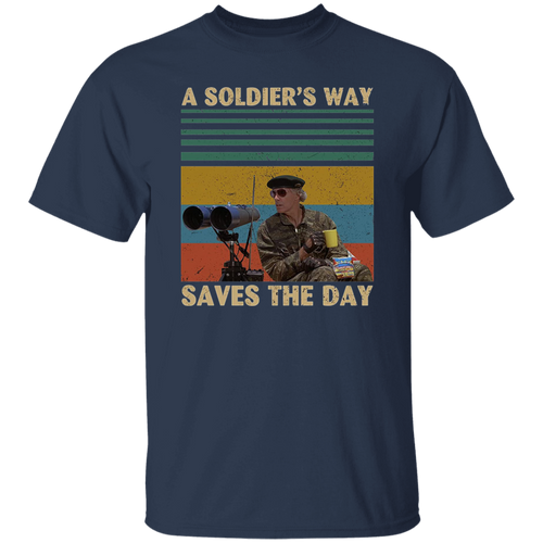A Soldier's Way Saves The Day Vintage T-Shirt, The Burbs Shirt, Mark Rumsfield Shirt, Comedy Movie Shirt, 80s Movie Shirt	G500 5.3 oz. T-Shirt