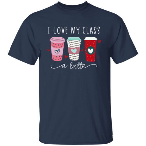 I Love My Class A Latte Teacher Vintage Unisex  T-Shirt - letter