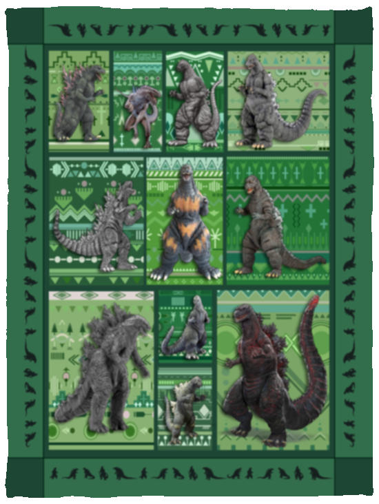 Godzilla's Body Fleece Blanket, Premium Sherpa Blanket, Godzilla Monster Blanket, Godzilla Movie Blanket, Godzilla Lover Blanket	VPS Cozy Plush Fleece Blanket - 30x40