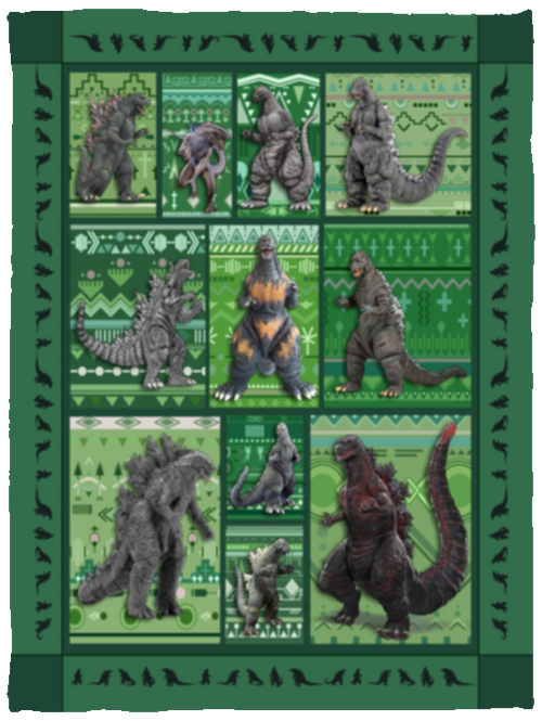 Godzilla's Body Fleece Blanket, Premium Sherpa Blanket, Godzilla Monster Blanket, Godzilla Movie Blanket, Godzilla Lover Blanket	VPS Cozy Plush Fleece Blanket - 30x40
