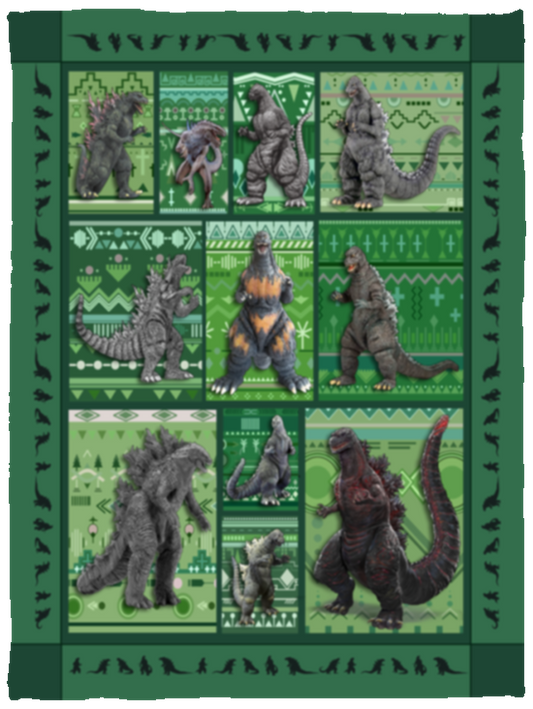 Godzilla's Body Fleece Blanket, Premium Sherpa Blanket, Godzilla Monster Blanket, Godzilla Movie Blanket, Godzilla Lover Blanket	VPS Cozy Plush Fleece Blanket - 30x40