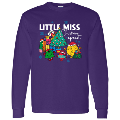 Little Miss Christmas Teacher Vintage G540 LS T-Shirt 5.3 oz. - letter