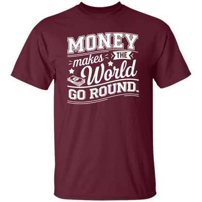 G500 5.3 oz. T-Shirt Money Makes The World Go Round Vintage T-Shirt - ID06122414