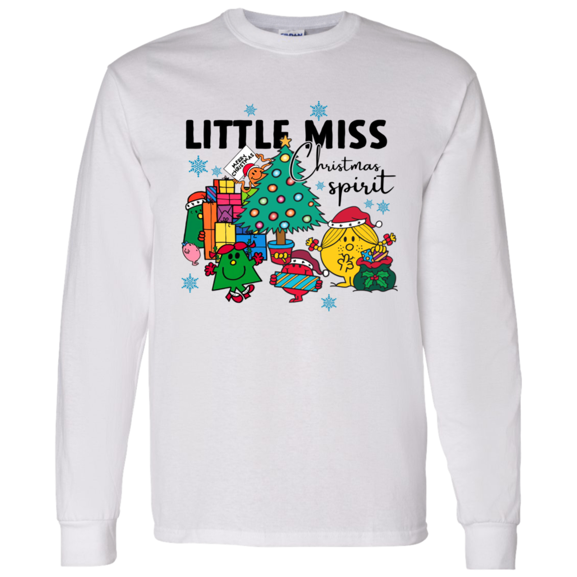 Little Miss Christmas Teacher Vintage G540 LS T-Shirt 5.3 oz. - letter