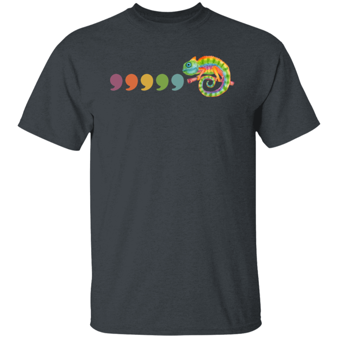 Comma Comma Chameleon Teacher T-Shirt - lapicta