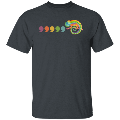Comma Comma Chameleon Teacher T-Shirt - lapicta