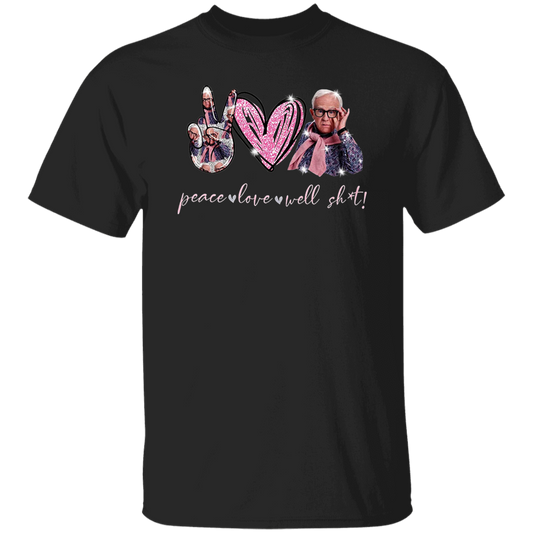 Leslie Jordan Well Shit What Are Y'all Doin Vintage T-Shirt, Peace Love Shirt, Leslie Jordan Shirt, Comedian Shirt, Jordan Lovers Shirt	G500 5.3 oz. T-Shirt