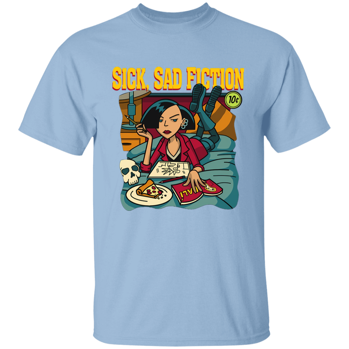 G500B Youth 5.3 oz 100% Cotton T-Shirt Sick Sad Fiction - Jane Lane Classic T-Shirt