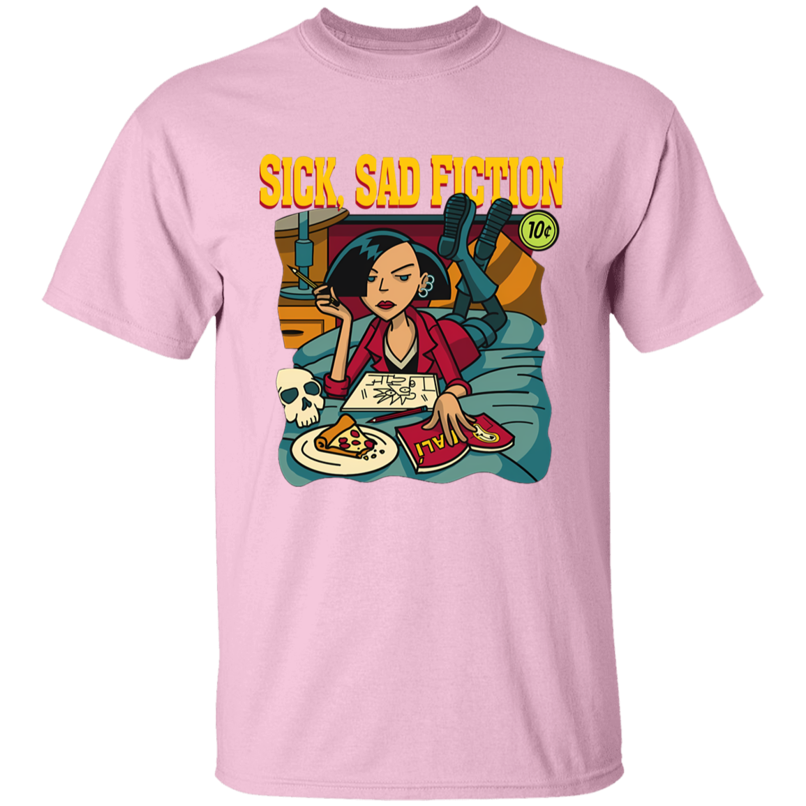 G500B Youth 5.3 oz 100% Cotton T-Shirt Sick Sad Fiction - Jane Lane Classic T-Shirt