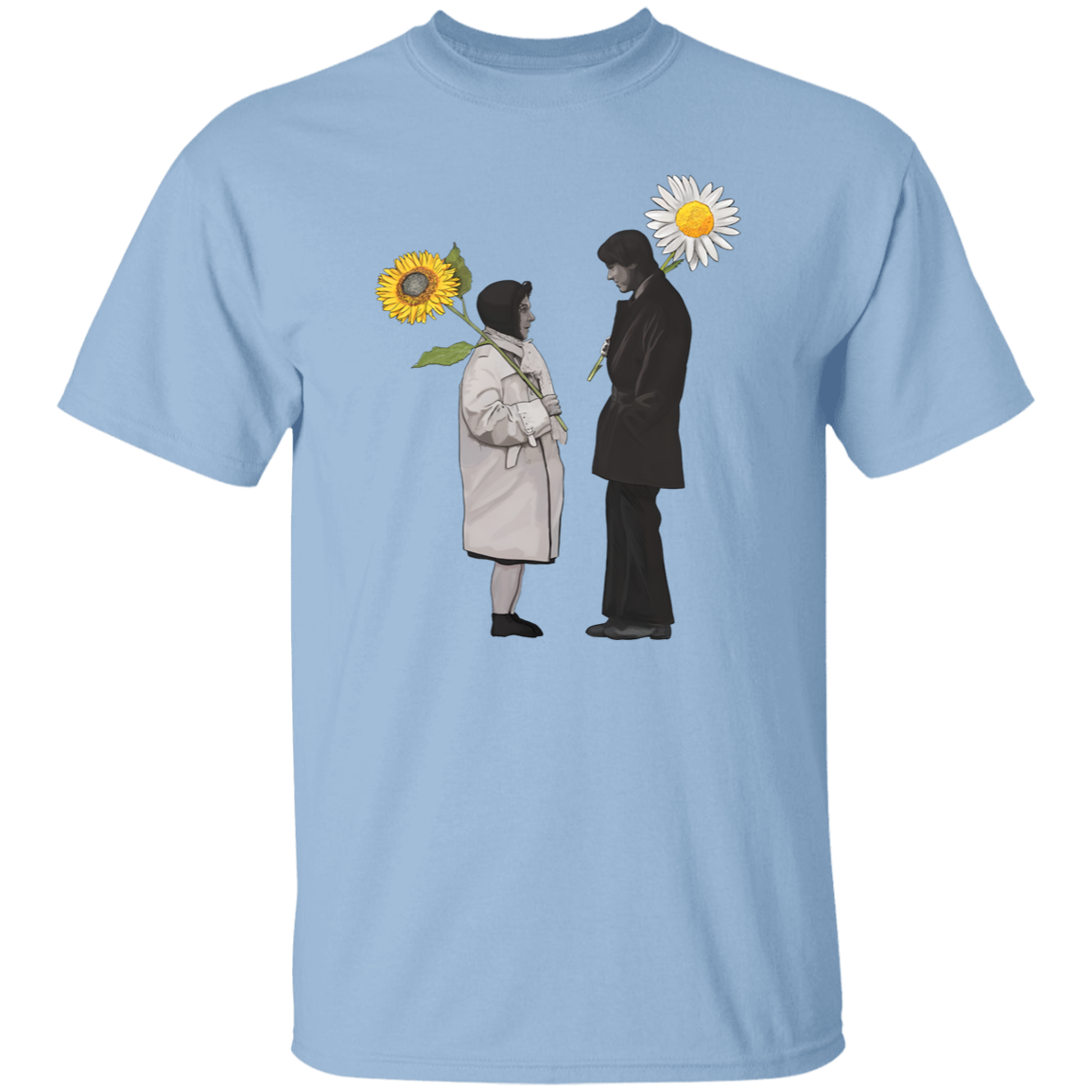 Harold And Maude Daisy And Sunflower Essential Vintage T-Shirt, Harold And Maude Shirt, Romance Movie Shirt, 70s Movie Shirt	G500 5.3 oz. T-Shirt