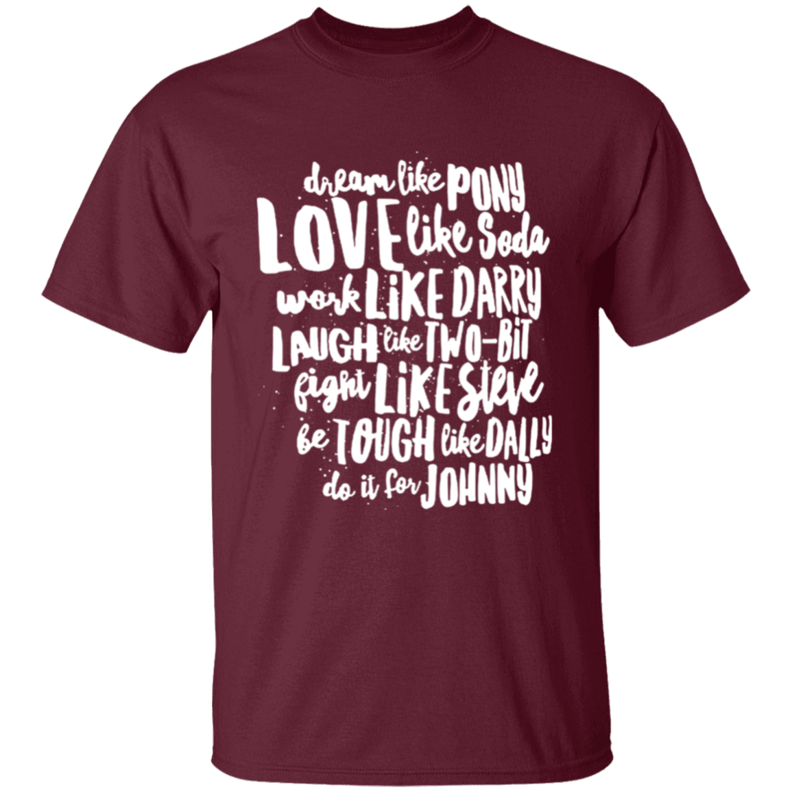The Outsiders Character Names Funny Literature Teacher Vintage T-Shirt - YOUTH