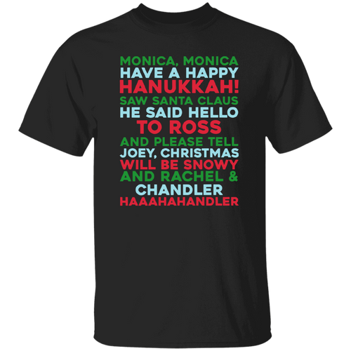 Monica Have A Happy Hanukkah Christmas Music Teacher Funny Christmas Teacher Vintage T-Shirt
