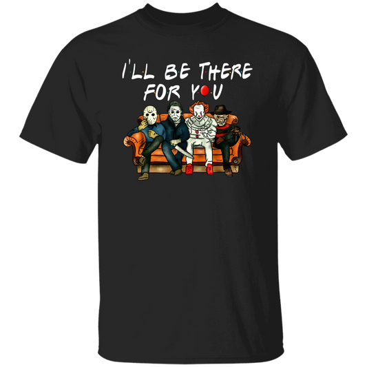 I’ll Be There For You Vintage T-Shirt, Friends Halloween Shirt, Horror Characters Halloween Shirt, Halloween Shirt	G500 5.3 oz. T-Shirt