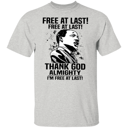 Free At Last Free At Last Thank God Almighty Martin Luther King Jr Speech Vintage T-Shirt