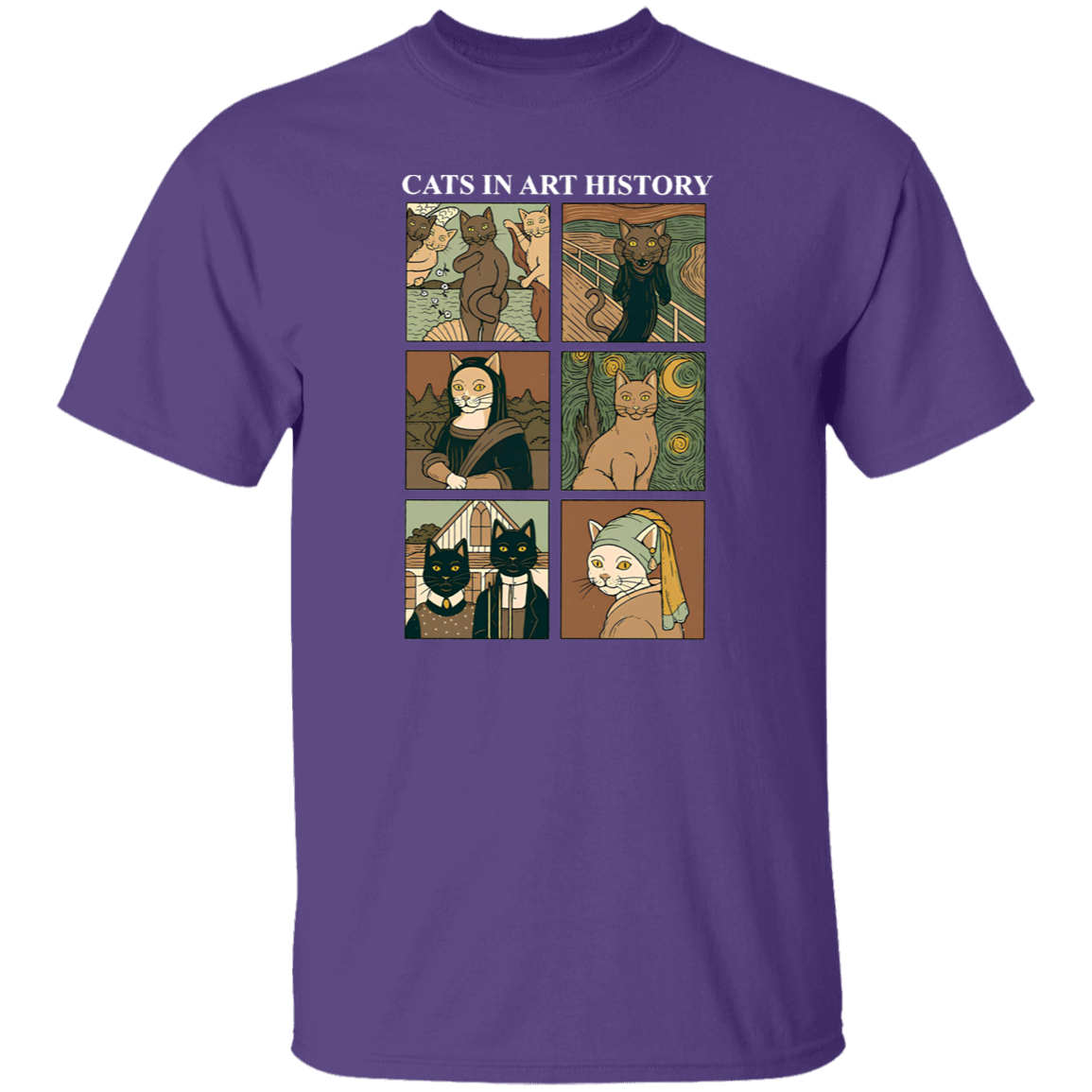 Cat In Art History Teacher Vintage T-Shirt